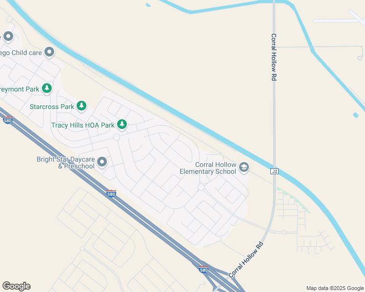 map of restaurants, bars, coffee shops, grocery stores, and more near 6769 Celadon Lane in Tracy