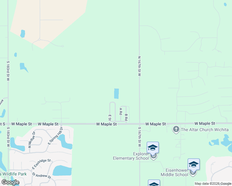 map of restaurants, bars, coffee shops, grocery stores, and more near E Street in Goddard
