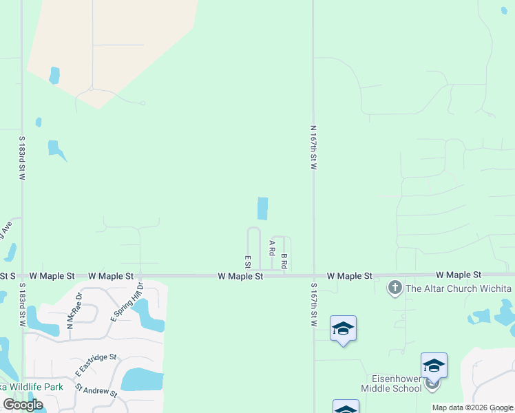 map of restaurants, bars, coffee shops, grocery stores, and more near E Street in Goddard