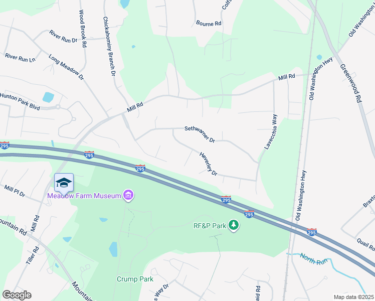 map of restaurants, bars, coffee shops, grocery stores, and more near 11616 Heverley Court in Glen Allen
