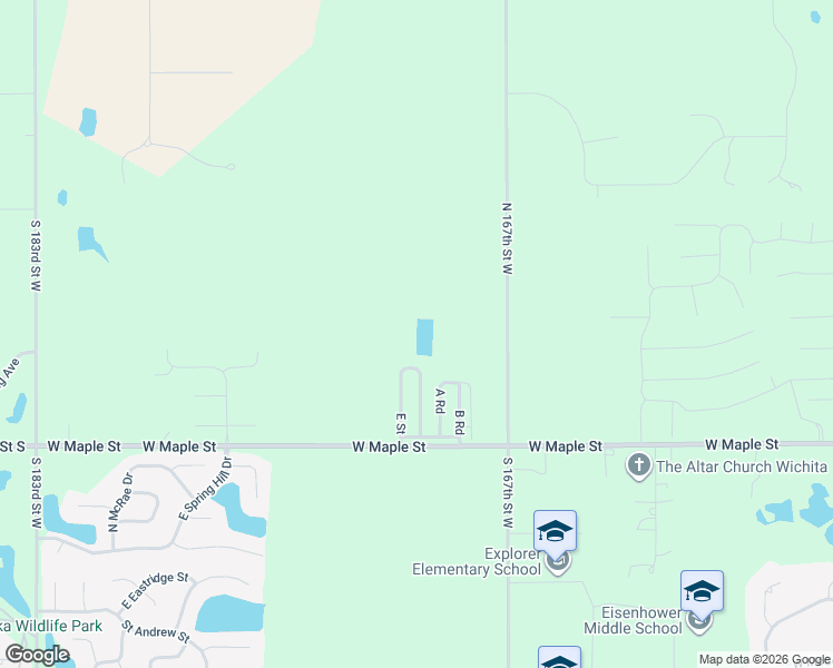 map of restaurants, bars, coffee shops, grocery stores, and more near E Street in Goddard