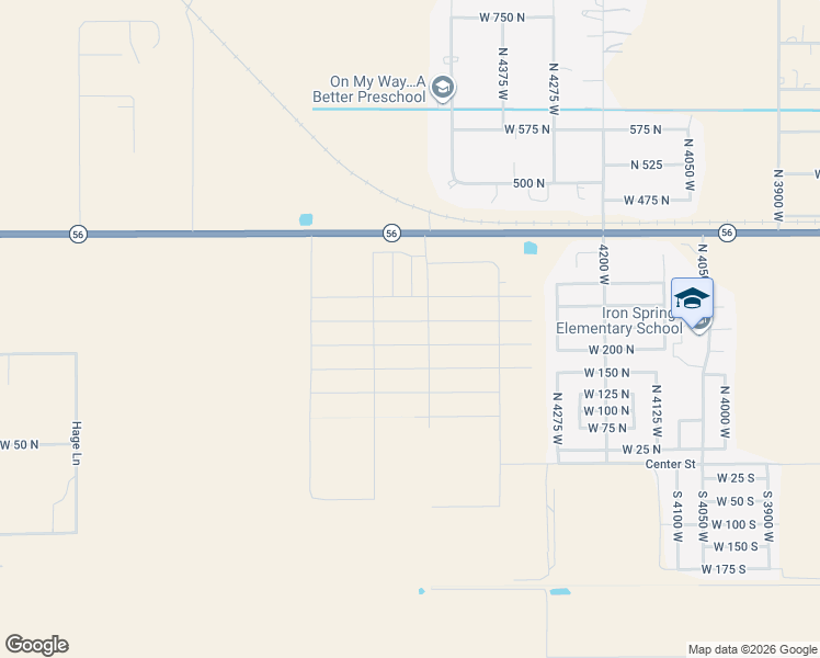map of restaurants, bars, coffee shops, grocery stores, and more near 4533 West 275 North in Cedar City