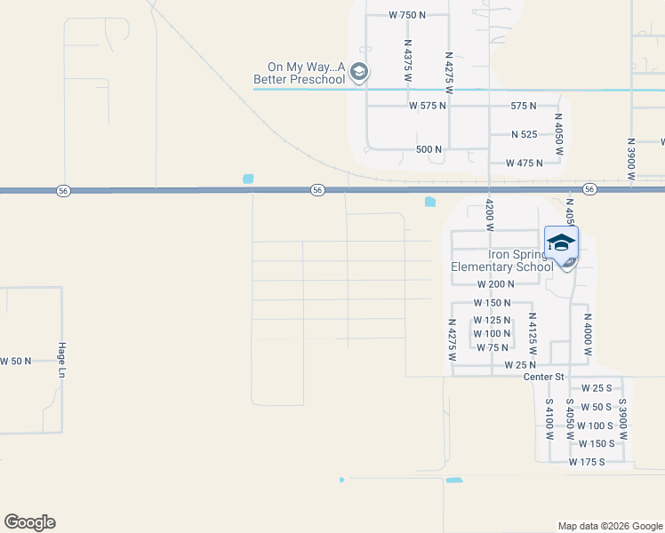 map of restaurants, bars, coffee shops, grocery stores, and more near 4533 West 275 North in Cedar City
