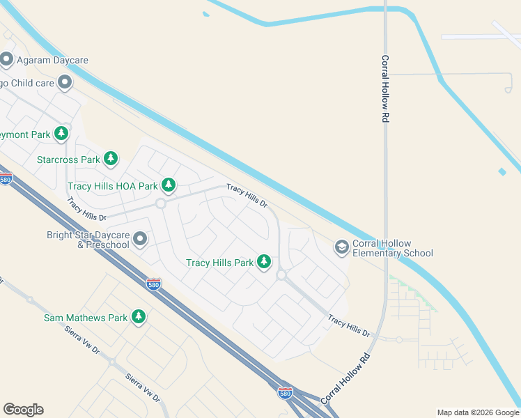 map of restaurants, bars, coffee shops, grocery stores, and more near 6769 Celadon Lane in Tracy