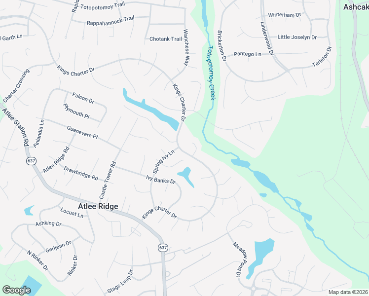 map of restaurants, bars, coffee shops, grocery stores, and more near 9194 Clearstream Terrace in Mechanicsville