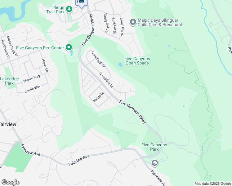 map of restaurants, bars, coffee shops, grocery stores, and more near 25657 Crestfield Drive in Hayward