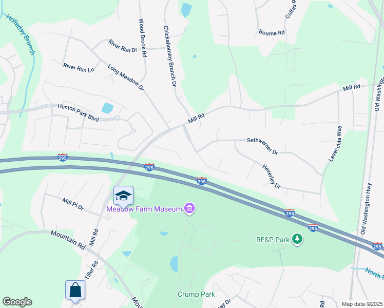 map of restaurants, bars, coffee shops, grocery stores, and more near 3837 Nightmuse Way in Glen Allen