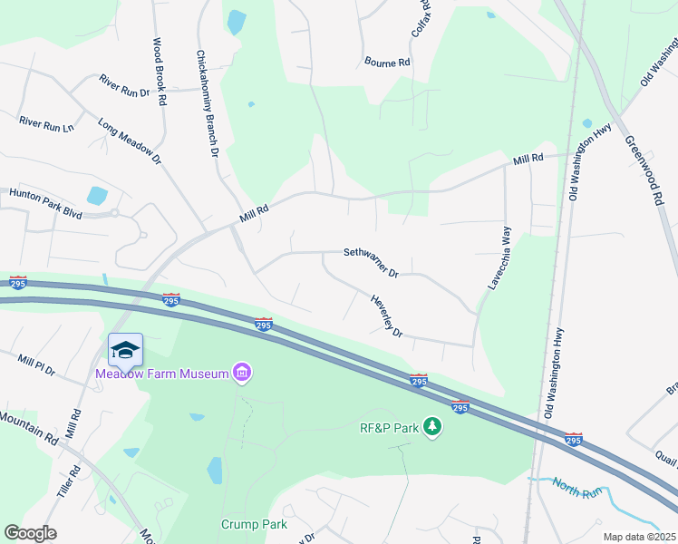 map of restaurants, bars, coffee shops, grocery stores, and more near 3800 Heverley Drive in Glen Allen