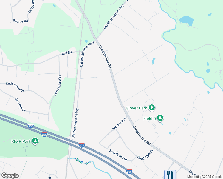 map of restaurants, bars, coffee shops, grocery stores, and more near 11440 Greenwood Road in Glen Allen