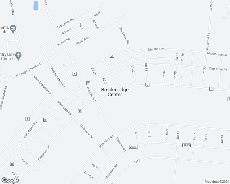 map of restaurants, bars, coffee shops, grocery stores, and more near in Breckinridge Center