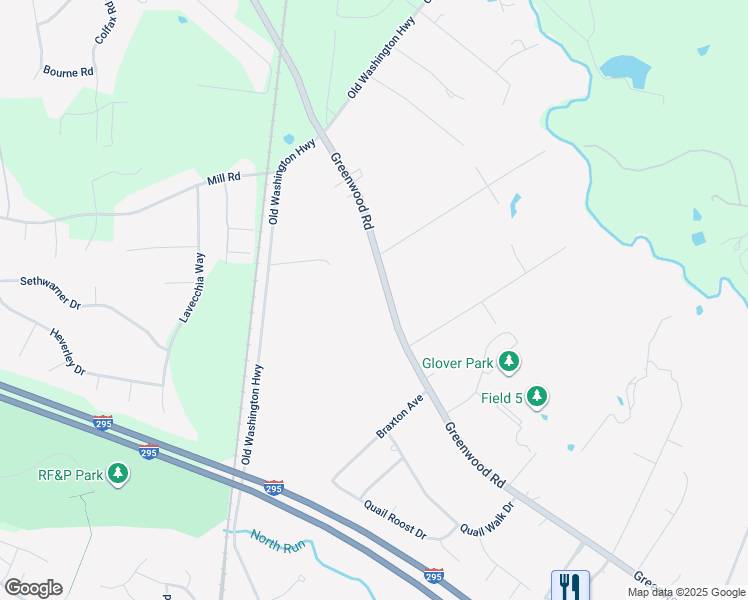map of restaurants, bars, coffee shops, grocery stores, and more near 11440 Greenwood Road in Glen Allen