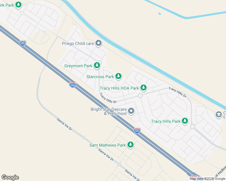 map of restaurants, bars, coffee shops, grocery stores, and more near 2841 Reyva Dhillon Lane in Tracy