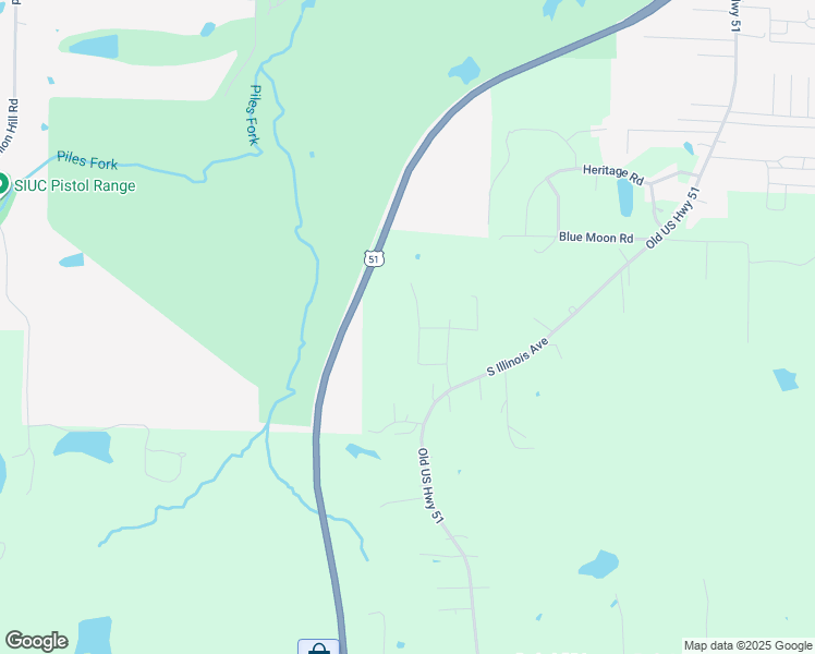map of restaurants, bars, coffee shops, grocery stores, and more near 133 Highlander Drive in Carbondale