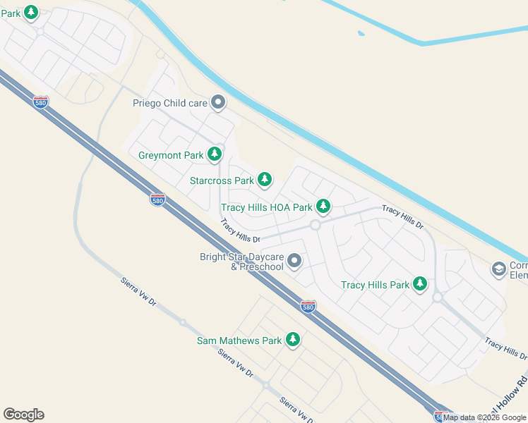 map of restaurants, bars, coffee shops, grocery stores, and more near 2841 Reyva Dhillon Lane in Tracy