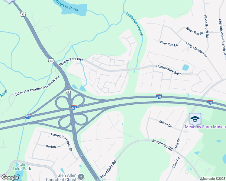 map of restaurants, bars, coffee shops, grocery stores, and more near 2803 Murano Way in Glen Allen