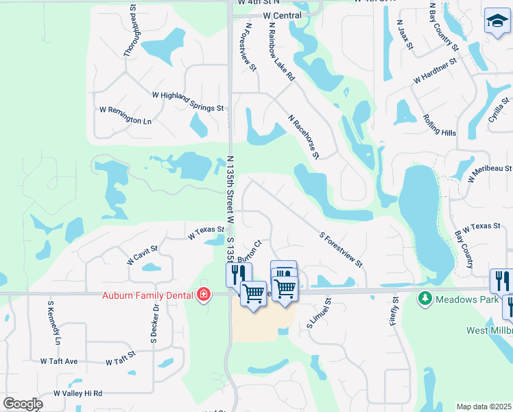 map of restaurants, bars, coffee shops, grocery stores, and more near 13314 West Douglas Avenue in Wichita