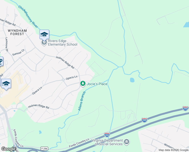 map of restaurants, bars, coffee shops, grocery stores, and more near 10929 Opaca Lane in Glen Allen
