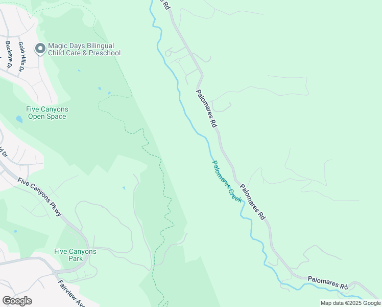 map of restaurants, bars, coffee shops, grocery stores, and more near 25505 Palomares Road in Castro Valley