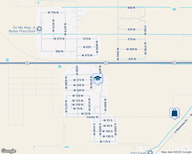 map of restaurants, bars, coffee shops, grocery stores, and more near 4077 West 300 N Cir;;;4079 W 300 North in Cedar City