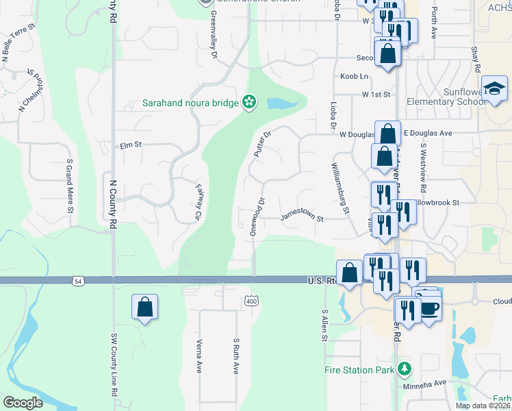 map of restaurants, bars, coffee shops, grocery stores, and more near 822 Threewood Court in Andover