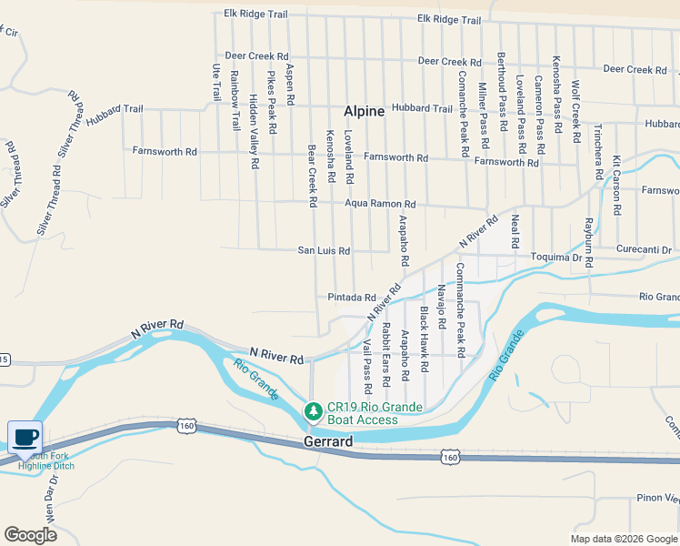 map of restaurants, bars, coffee shops, grocery stores, and more near 350 Kenosha Road in South Fork
