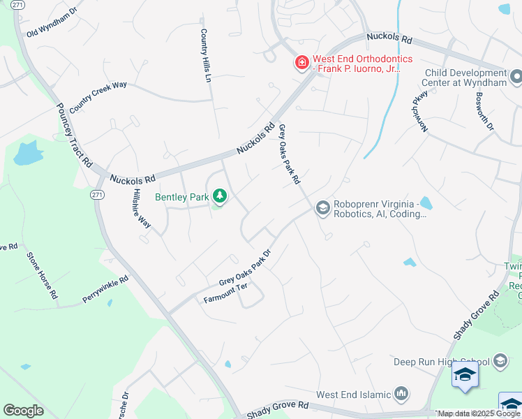map of restaurants, bars, coffee shops, grocery stores, and more near 12009 Stonewick Place in Glen Allen