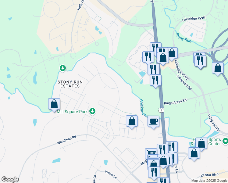 map of restaurants, bars, coffee shops, grocery stores, and more near 10894 Harvest Mill Place in Glen Allen