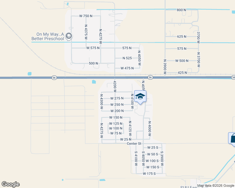 map of restaurants, bars, coffee shops, grocery stores, and more near 4185 West 300 North in Cedar City