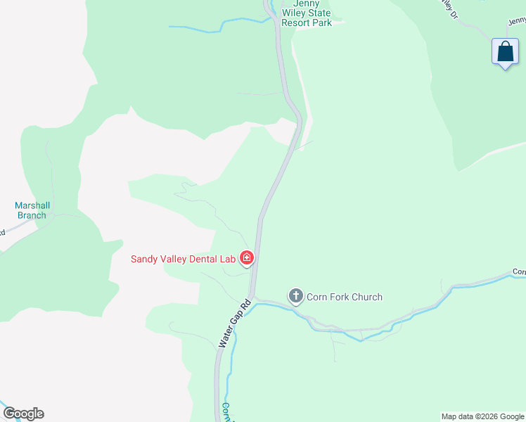 map of restaurants, bars, coffee shops, grocery stores, and more near Water Gap Road in Prestonsburg