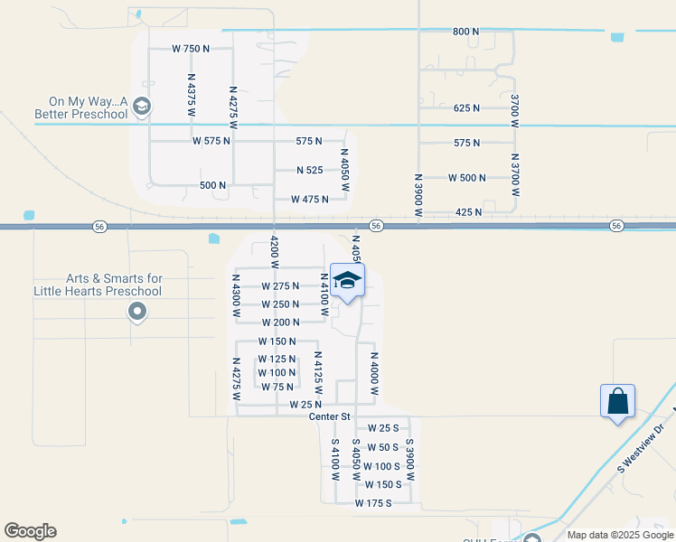 map of restaurants, bars, coffee shops, grocery stores, and more near 4077 West 300 N Cir;;;4079 W 300 North in Cedar City