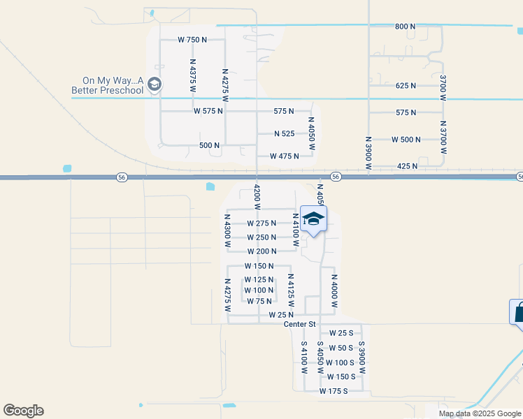 map of restaurants, bars, coffee shops, grocery stores, and more near 4187 West 300 North in Cedar City