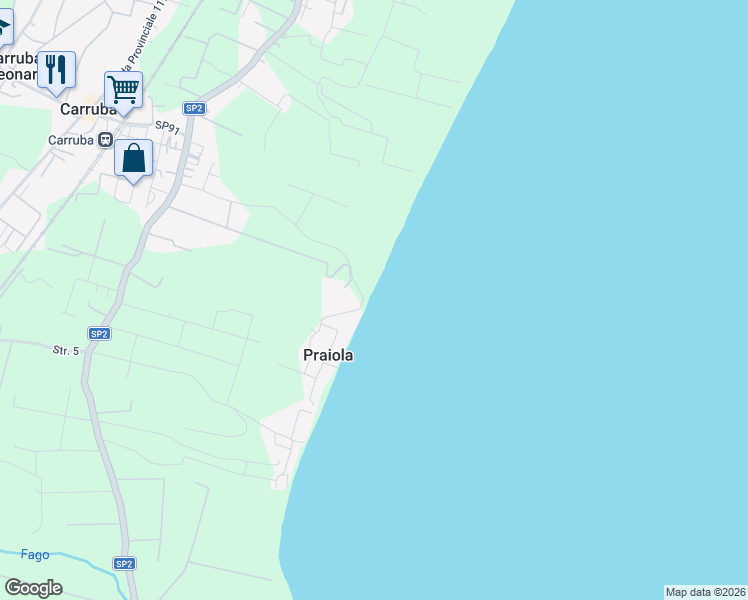 map of restaurants, bars, coffee shops, grocery stores, and more near 6 Strada 9 Praiola in Praiola