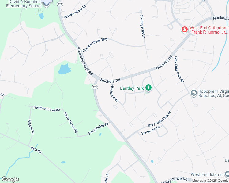 map of restaurants, bars, coffee shops, grocery stores, and more near 5425 Hillshire Way in Glen Allen