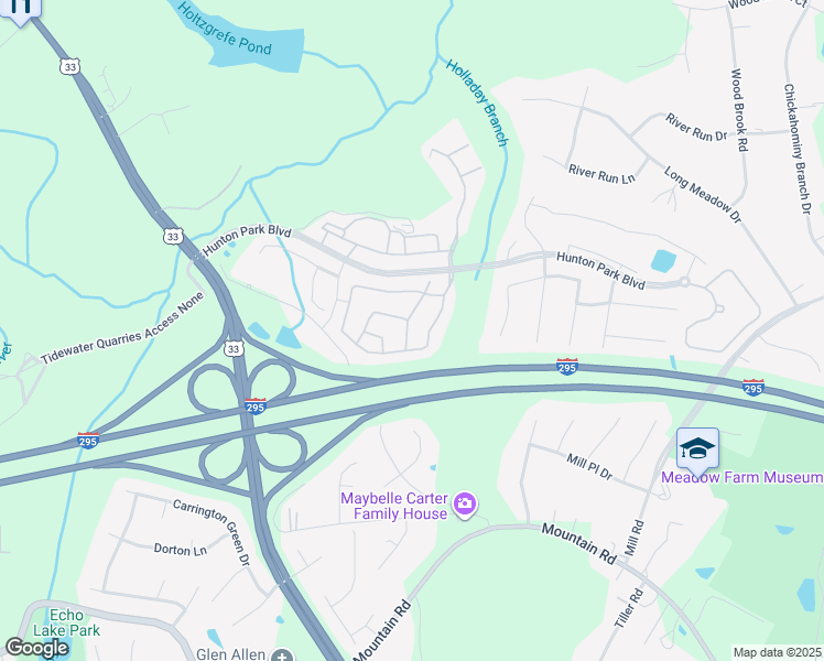 map of restaurants, bars, coffee shops, grocery stores, and more near 2810 Murano Way in Glen Allen
