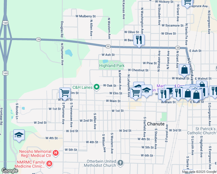 811 West Oak Street, Chanute KS Walk Score