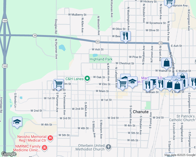 811 West Oak Street, Chanute KS Walk Score