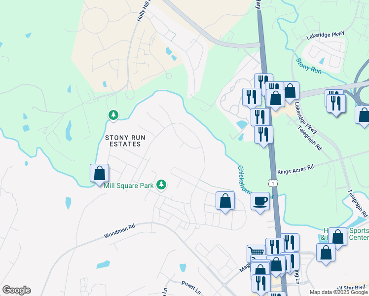map of restaurants, bars, coffee shops, grocery stores, and more near 10878 Harvest Mill Place in Glen Allen