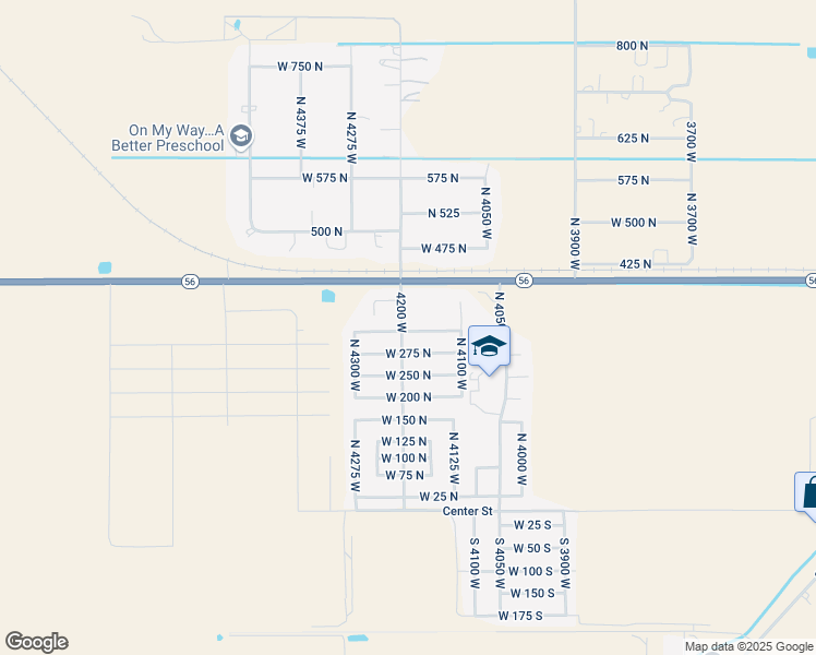 map of restaurants, bars, coffee shops, grocery stores, and more near 4186 West 300 North in Cedar City
