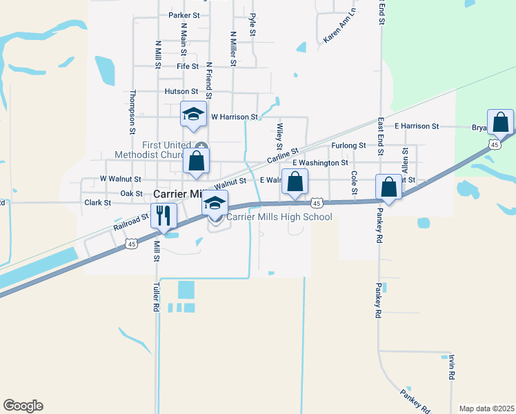 107 Gribble Drive, Carrier Mills IL Walk Score