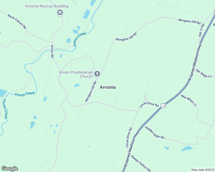 map of restaurants, bars, coffee shops, grocery stores, and more near in Arvonia