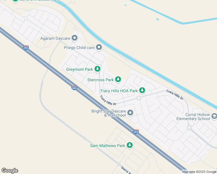 map of restaurants, bars, coffee shops, grocery stores, and more near 3039 Tostalinda Drive in Tracy