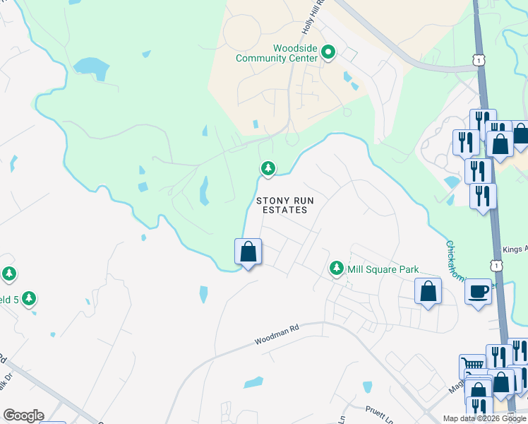 map of restaurants, bars, coffee shops, grocery stores, and more near 11320 Winfrey Road in Glen Allen