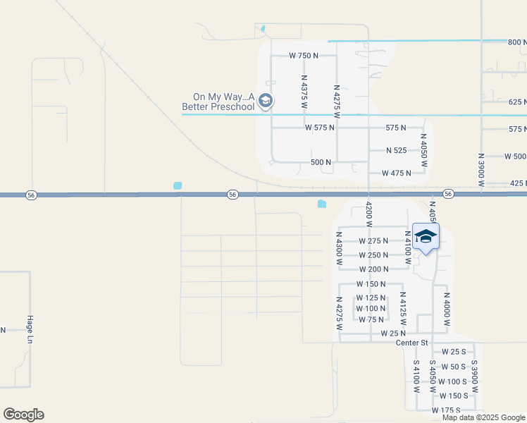 map of restaurants, bars, coffee shops, grocery stores, and more near 4491 Utah 56 in Cedar City