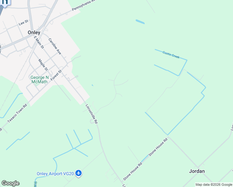 map of restaurants, bars, coffee shops, grocery stores, and more near 21395 York Court in Onley