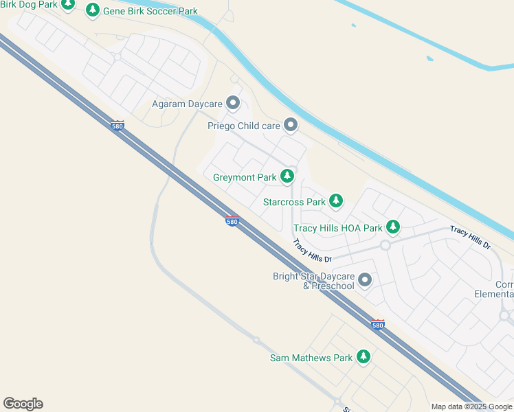 map of restaurants, bars, coffee shops, grocery stores, and more near 6392 Zink House Drive in Tracy