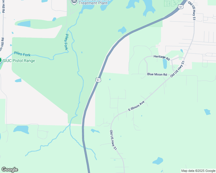 map of restaurants, bars, coffee shops, grocery stores, and more near 299 Highlander Drive in Carbondale