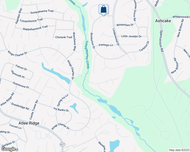 map of restaurants, bars, coffee shops, grocery stores, and more near 10257 Shawns Grove Place in Mechanicsville