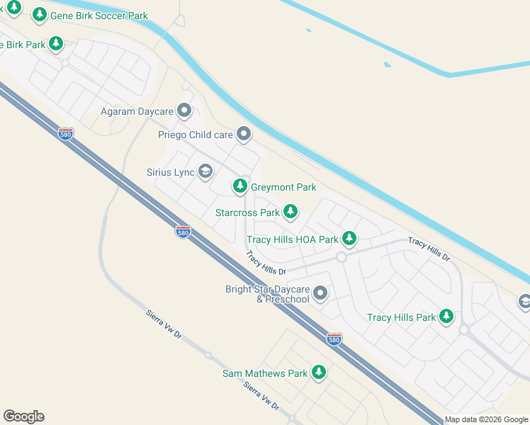 map of restaurants, bars, coffee shops, grocery stores, and more near 2964 Odessa Court in Tracy