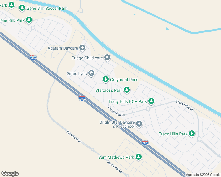 map of restaurants, bars, coffee shops, grocery stores, and more near 2964 Odessa Court in Tracy