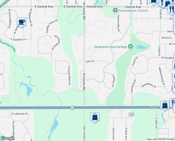 map of restaurants, bars, coffee shops, grocery stores, and more near 224 Cypress Ct in Andover